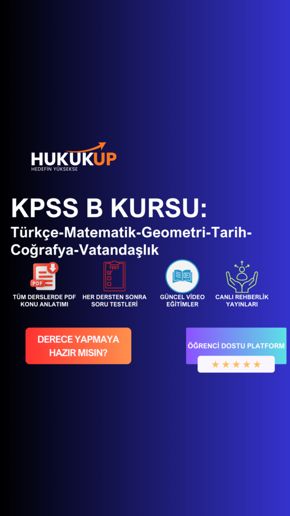 2026 KPSS-B GRUBU: GENEL KÜLTÜR-GENEL YETENEK KURSU