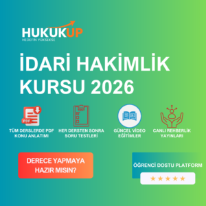 2026 İdari Hakim Yardımcılığı Sınavı Kursu