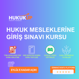 2026 Hukuk Mesleklerine Giriş Sınavı Kursu- Eylül