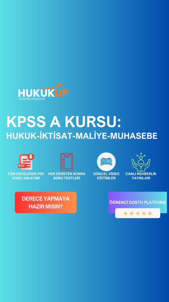 2026 KPSS-A KURSU: HUKUK-İKTİSAT-MALİYE-MUHASEBE
