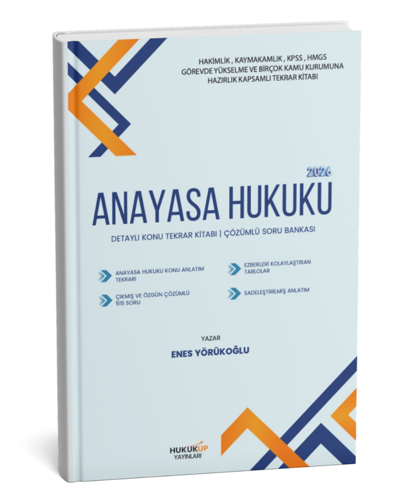 HukukUp Anayasa Hukuku Kapsamlı Tekrar & Soru Bankası Kitabı
