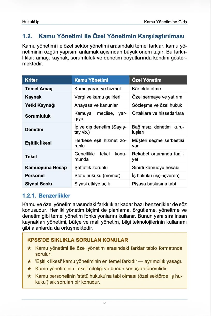 HukukUp Kamu Yönetimi - Konu Anlatımı & Soru Bankası - Image 6