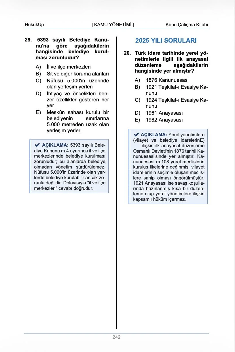 HukukUp Kamu Yönetimi - Konu Anlatımı & Soru Bankası - Image 8