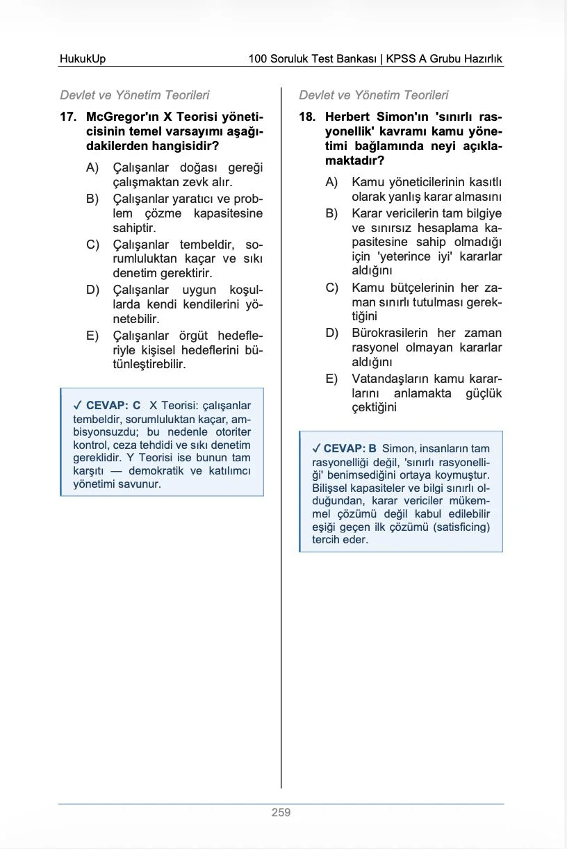 HukukUp Kamu Yönetimi - Konu Anlatımı & Soru Bankası - Image 9