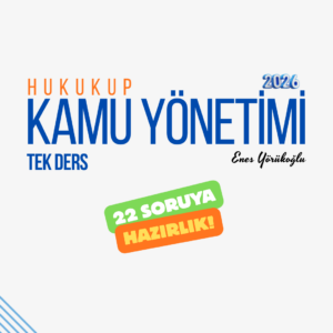 KAMU YÖNETİMİ TEK DERS