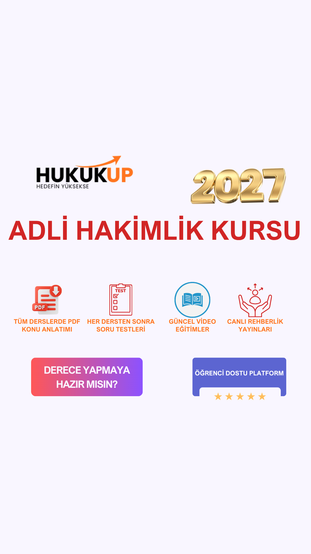 2027 Adli Hakim-Savcı Yardımcılığı Sınavı Kursu