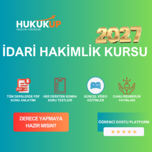 2027 İdari Hakim Yardımcılığı Sınavı Kursu - Erken Kayıt İndirimli!