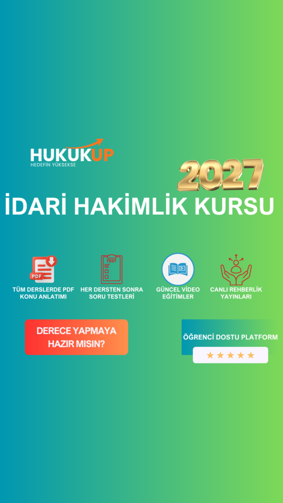 2027 İdari Hakim Yardımcılığı Sınavı Kursu - Erken Kayıt İndirimli!